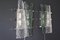 Applique in vetro di Murano e cristallo verde smeraldo su cornice in argento, 2000, set di 2, Immagine 3