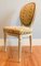 Louis XVI Style Medaillon Armchair & Side Chair in Lacquered Wood, 1950s, Set of 2, Image 4