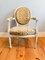 Medaillon Armlehnstuhl & Beistellstuhl aus Lackiertem Holz im Louis XVI Stil, 1950er, 2er Set 12