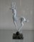 Glass Stag Figurine on Marble Plinth by Istvan Komaromy, UK, 1950s, Image 3
