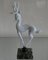 Glass Stag Figurine on Marble Plinth by Istvan Komaromy, UK, 1950s, Image 2
