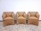 Brown Leather Tentazione Armchairs by Mario Bellini for Cassina, Set of 3 10