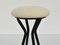 High Metal Single Bar Stool with Dedar Wool Seat, Italy, 1960 4