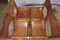 Vintage Chairs in Elm and Leather from Maison Regain, 1970, Set of 4 7