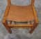 Vintage Chairs in Elm and Leather from Maison Regain, 1970, Set of 4 11