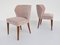 Stuhl mit hellrosa Samtbezug von Osvaldo Borsani für Atelier Borsani Varedo, Italien, 1950er, 2er Set 1