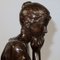 A. Massoulle, Jeune fille assise, finales de 1800, bronce, Imagen 13