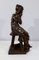A. Massoulle, Jeune fille assise, Fine 1800, Bronzo, Immagine 7