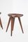 Carved Wooden Stools by Mogens Lassen, 1960s, Set of 2, Image 7