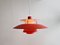 Lampe à Suspension Ph5 Rouge par Poul Henningsen pour Louis Poulsen, Danemark 6