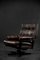 Vintage Mid-Century Scandinavian Modern Brown Leather Executive Swivel Chair, 1970s 9
