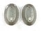 Large Italian Oval Curved Glass Sconces by Cristal Art., 1960s , Set of 2, Image 9