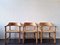Pine Wood Armchairs with Papercord Seats from Gramrode Møbelfabrik, Denmark, 1970s, Set of 3 1