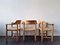 Pine Wood Armchairs with Papercord Seats from Gramrode Møbelfabrik, Denmark, 1970s, Set of 3 2