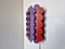 Red & Purple Metal Strip Wall Lamp by Doria Leuchten, Germany, 1970s 4