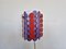 Red & Purple Metal Strip Wall Lamp by Doria Leuchten, Germany, 1970s, Image 1
