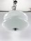 Large Mid-Century Chandelier in Murano White Glass by Vistosi, 1970s 3