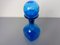 Italian Blue Glass Decanter with Stopper from Empoli, 1960s 3