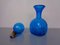 Decanter in vetro blu con tappo di Empoli, Italia, anni '60, Immagine 6