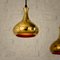 Swedish Brass Pendants by Hans-Agne Jakobsson for Markaryd, 1950s, Set of 2 8