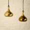 Swedish Brass Pendants by Hans-Agne Jakobsson for Markaryd, 1950s, Set of 2 1