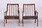 Mid-Century Armchairs in Stained Beech & Revived Polish, Czechia, 1960s, Set of 2, Image 4
