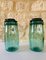 Vintage French Jars in Emerald Green Glass by Lideale, 1940s, Set of 2, Image 4