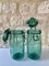 Vintage French Jars in Emerald Green Glass by Lideale, 1940s, Set of 2 7