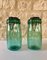 Vintage French Jars in Emerald Green Glass by Lideale, 1940s, Set of 2 1