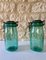 Vintage French Jars in Emerald Green Glass by Lideale, 1940s, Set of 2 2