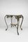 Tavolino Art Déco in ferro battuto e travertino, Francia, anni '40, Immagine 2