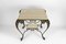 French Art Deco Rolling Service Table in Wrought Iron and Travertine, 1940s, Image 10