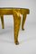 Mesa auxiliar Art Déco dorada con tablero de mármol de Maison Jansen, años 40, Imagen 14