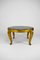 Tavolino Art Déco dorato con ripiano in marmo di Maison Jansen, anni '40, Immagine 5