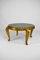 Tavolino Art Déco dorato con ripiano in marmo di Maison Jansen, anni '40, Immagine 1