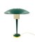 French Modern Petrol Green Table Lamp, 1960s 7