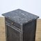Eisen Nachttisch mit Marmorplatte & Messingdetails, 1900er 9