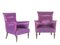 Italian Purple Armchairs, 1950s, Set of 2 1