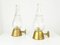 Mid-Century Murano Glass & Brass Sconces from Seguso, 1940s, Set of 2 1