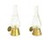Mid-Century Murano Glass & Brass Sconces from Seguso, 1940s, Set of 2 2