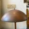 Lampada da tavolo industriale in rame e legno, Italia, anni '50, Immagine 14