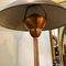 Lámpara de mesa italiana industrial de cobre y madera, años 50, Imagen 6
