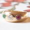 Vintage Gypsy Ring in 18k Yellow Gold with Ruby, Diamond and Emerald, 1970s 2