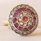 Vintage 14k Yellow Gold and Silver Diamond Patch Ring with Ruby, 1960s 6