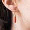 Vintage 18k Yellow Gold Pendant Earrings with Orange Coral, 1940s 2