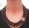 Mehrsträngige Halskette mit Rubinen und Steinen 6