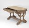 Antique English Bleached Carved Oak Hall Centre Table with Drawer, 1890s 9