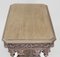 Antique English Bleached Carved Oak Hall Centre Table with Drawer, 1890s 7