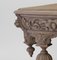 Antique English Bleached Carved Oak Hall Centre Table with Drawer, 1890s 5