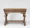 Antique English Bleached Carved Oak Hall Centre Table with Drawer, 1890s, Image 4